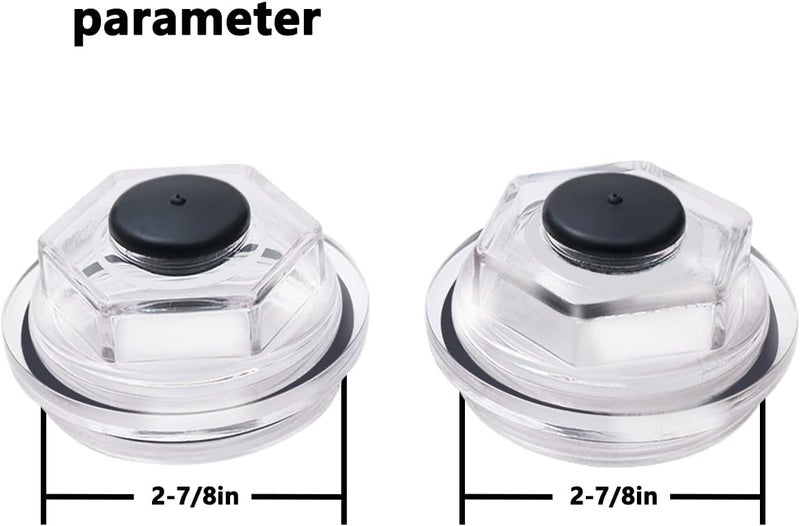 XTPTFABS 2PCS Oil Bath Dust Caps, K71-038-00,For Dexter 6k-8K 8-218, 8-219, 8-232 General Duty Axles Built 1989 and older, for Dexter 6K 7K 8K 2.75" Threads Trailer Axle Plastic Cover 21-35 23-29 Oil Caps (2) - Image 5